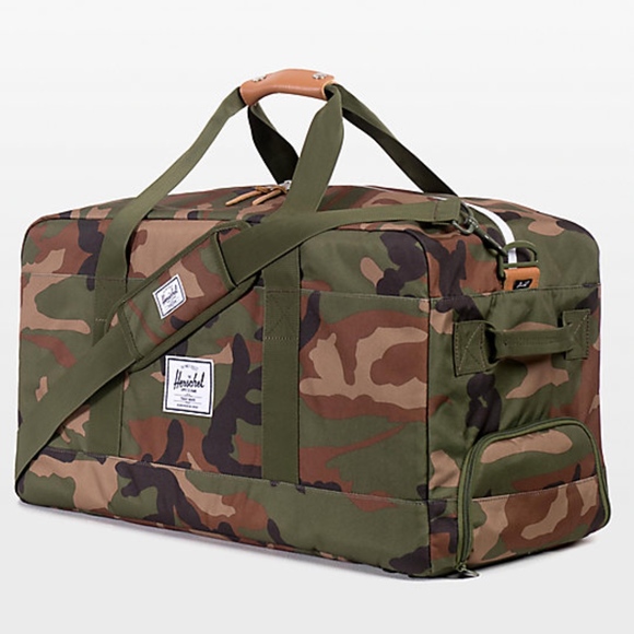 herschel camo duffle bag